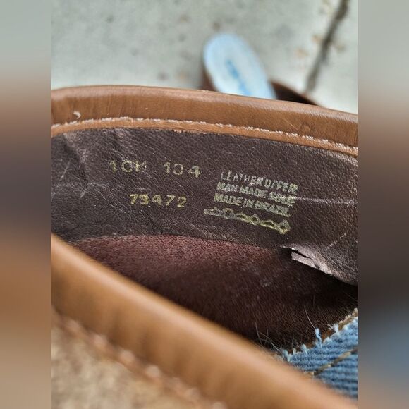 Vintage Candies Suede Leather Mules Size 10M Wood Heel - Picture 2 of 13